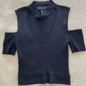 NWOT - BCBGMaxazaria Cutout Ribbed Top